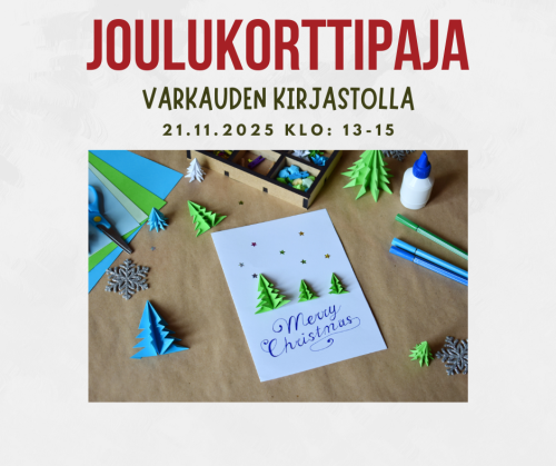 Varkauden kirjasto joulukorttipaja