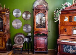 Soittimia Mekaanisen musiikin museossa