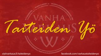 punaisella pohjalla teksti taiteiden yö.