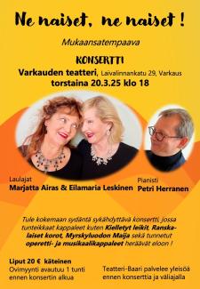 Mainoskuva Ne Naiset ne naiset -konsertista