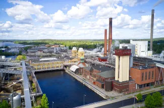Old Varkaus Stora Enso pulp and paper factory.