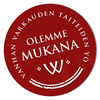 kuvassa on vanhan varkauden teiteiden yö logo jossa lukee olemme mukana.